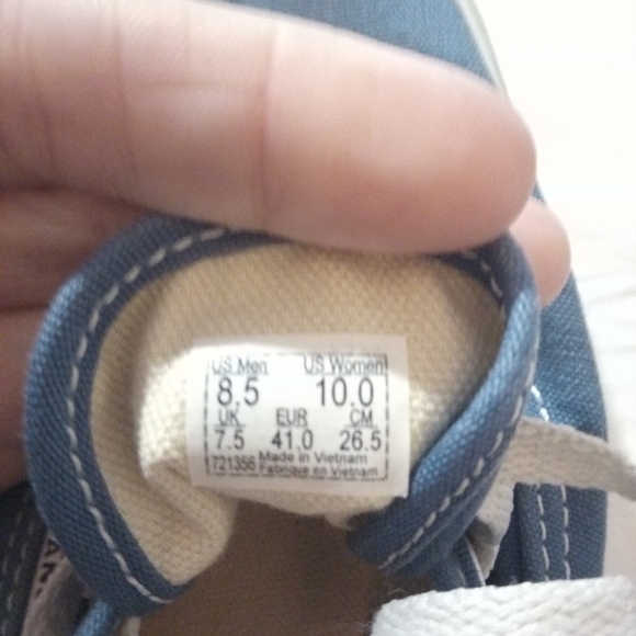 Vans Blue Canvas Sneakers Women's - Picture 4 of 6